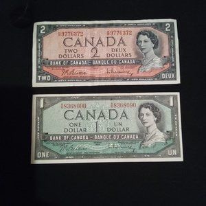 1954 Canadian vintage money